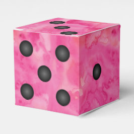 Leuke roze Bunco Dice Party Favor Box Bedankdoosjes