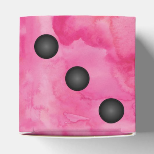 Leuke roze Bunco Dice Party Favor Box Bedankdoosjes (Bovenkant)
