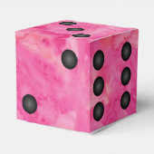 Leuke roze Bunco Dice Party Favor Box Bedankdoosjes (Achterkant)
