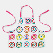 Leuke roze cirkels kunst kinder schort (Voorkant)