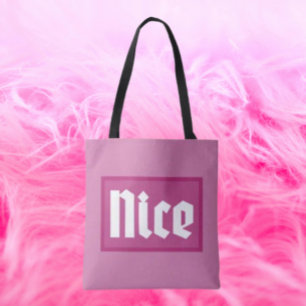 Leuke Roze Doos Typografie Boodschappentas Tote Bag