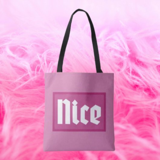 Leuke Roze Doos Typografie Boodschappentas Tote Bag