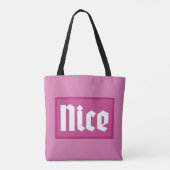 Leuke Roze Doos Typografie Boodschappentas Tote Bag (Achterkant)