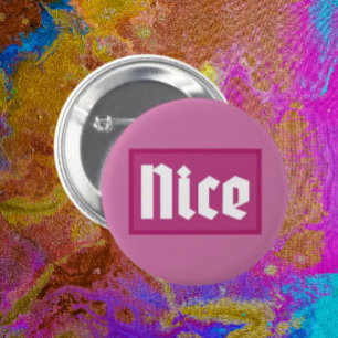 Leuke Roze Doos Typografie Knop Ronde Button 5,7 Cm