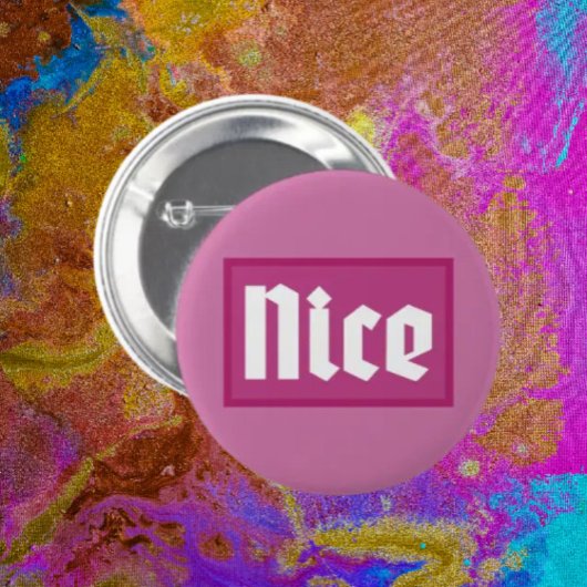 Leuke Roze Doos Typografie Knop Ronde Button 5,7 Cm