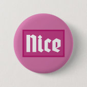 Leuke Roze Doos Typografie Knop Ronde Button 5,7 Cm (Voorkant)