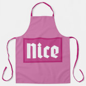 Leuke Roze Doos Typografie Schort (Voorkant)