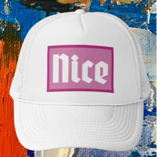 Leuke Roze Doos Typografie Trucker Hoed Pet