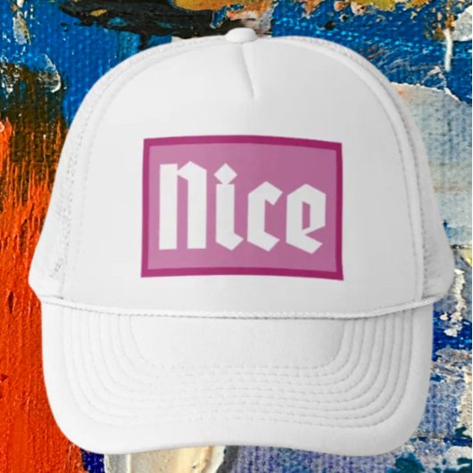 Leuke Roze Doos Typografie Trucker Hoed Pet