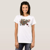 Leuke Roze DRINK SMILE REPEAT Custom T-shirt (Voorkant volledig)