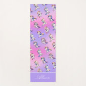 Leuke roze eenhoorn yoga mat (Voorkant)