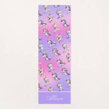 Leuke roze eenhoorn yoga mat