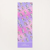 Leuke roze eenhoorn yoga mat (Achterkant)