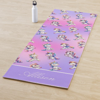 Leuke roze eenhoorn yoga mat