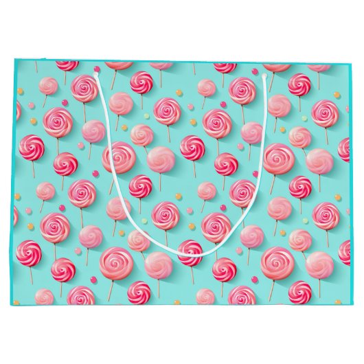 Leuke Roze en Blauwe Lolly's Snoepstraat Groot Cadeauzakje (Achterkant)
