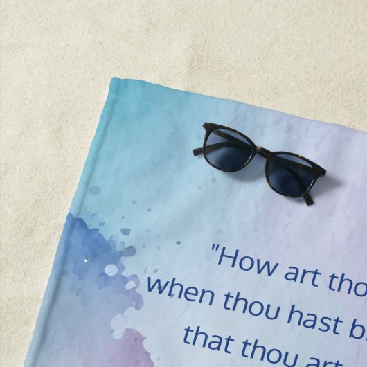 Leuke Roze en Blauwe Pastel Waterverf Quote Strandlaken