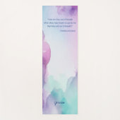 Leuke Roze en Blauwe Pastel Waterverf Quote Yogamat (Voorkant)