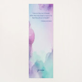 Leuke Roze en Blauwe Pastel Waterverf Quote Yogamat (Achterkant)