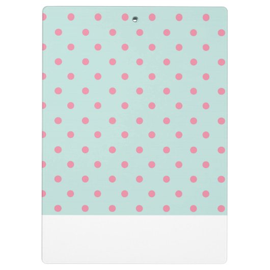 Leuke roze en blauwe polka stippen klembord (Achterkant)