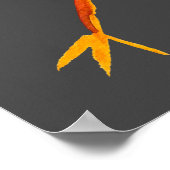 Leuke roze en blauwe vogel poster (Hoek)