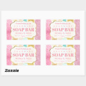Leuke roze en goud geurende zeep en kaarsen labels (Vel)