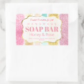 Leuke roze en goud geurende zeep en kaarsen labels (Tas)
