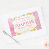 Leuke roze en goud geurende zeep en kaarsen labels (Envelop)