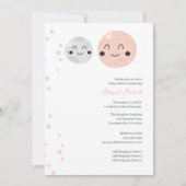 Leuke roze en grijze planeten Baby meisje douche Kaart (Voorkant)