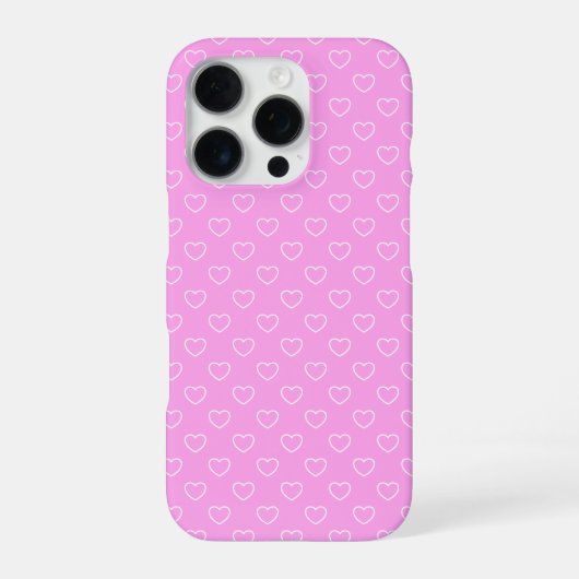 Leuke Roze En Mooie Witte Patroon iPhone Hoesje (Achterkant)
