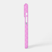 Leuke Roze En Mooie Witte Patroon iPhone Hoesje (Linkerkant)