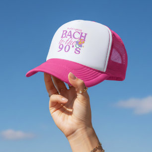 Leuke Roze en Paarse 90s Retro Meidenavond Trucker Pet