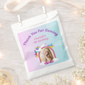 Leuke roze en paarse eenhoorn aangepaste foto verj bedankzakje (Geknipt)