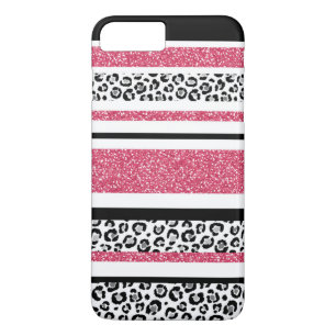 Leuke roze faux schittert de strepen van de Case-Mate iPhone case