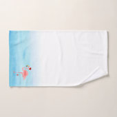 Leuke roze flamingo In Kerst pet Bad Handdoek (Handdoek)