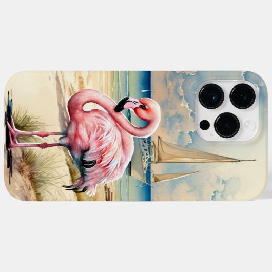 Leuke roze flamingo liefhebbers Case-Mate iPhone case (Achterkant (horizontaal))
