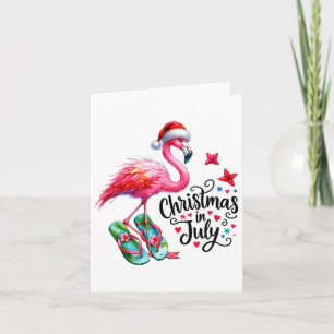 Leuke Roze Flamingo Slippers Zomer Kerstmis In J Kaart