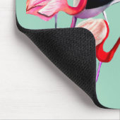 Leuke roze flamingo waterverf illustratie muismat (Hoek)
