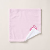 Leuke roze flamingoLichtroze Achtergrond Bad Handdoek (Wasdoekje)