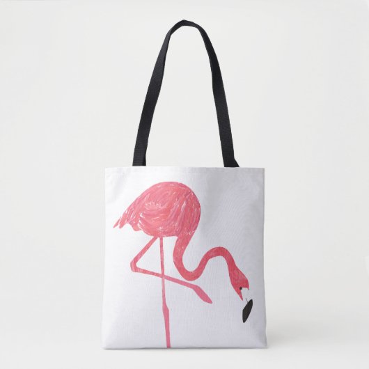 Leuke roze flamingo's Waterverf illustratie Tote Bag (Voorkant)