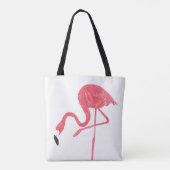 Leuke roze flamingo's Waterverf illustratie Tote Bag (Achterkant)