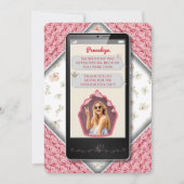 Leuke roze gebreide tekst bericht dank u kaarten (Voorkant)