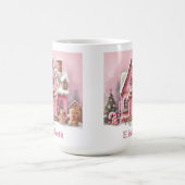 Leuke Roze Gemberkoekhuis Kerst Koffiemok (Center)