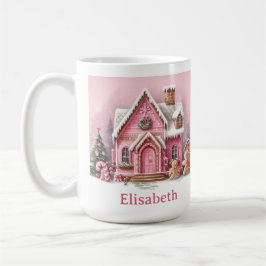 Leuke Roze Gemberkoekhuis Kerst Koffiemok