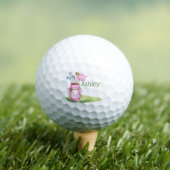 Leuke Roze Golfclub Persoonlijke Monogram Golfballen (Insitu Shirt)