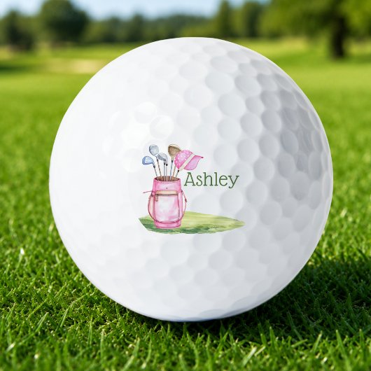 Leuke Roze Golfclub Persoonlijke Monogram Golfballen