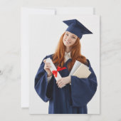 Leuke roze graduatieparty in groovy stijl kaart (Achterkant)