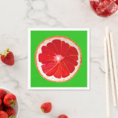 Leuke roze grapefruit illustratie fruit kunst servet (Insitu)