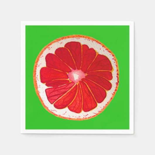 Leuke roze grapefruit illustratie fruit kunst servet (Voorkant)