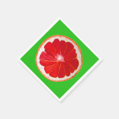 Leuke roze grapefruit illustratie fruit kunst servet (Hoek)