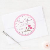 Leuke Roze Gril Bruidsdankfeest Ronde Sticker (Envelop)